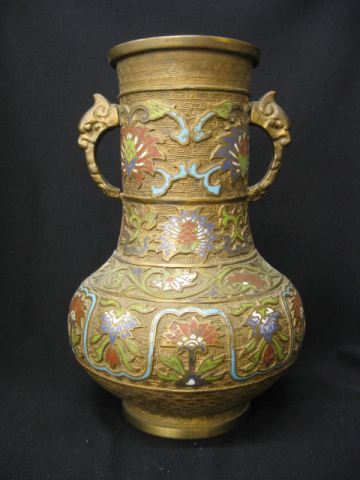 Japanese Champleve Bronze Vase 14d871