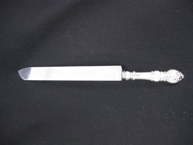 Sterling Silver Bread Knife fancy handle