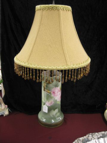 Handpainted Porcelain Lamp rose 14d8a2