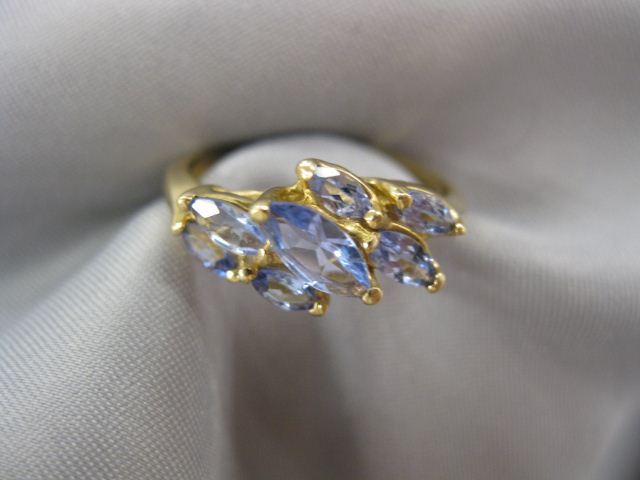 Tanzanite Ring 7 marquis gems totaling 14d89d