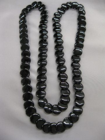 Black Onyx Necklace disc beads
