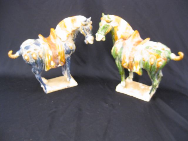 Pair of Chinese Pottery Tang Style