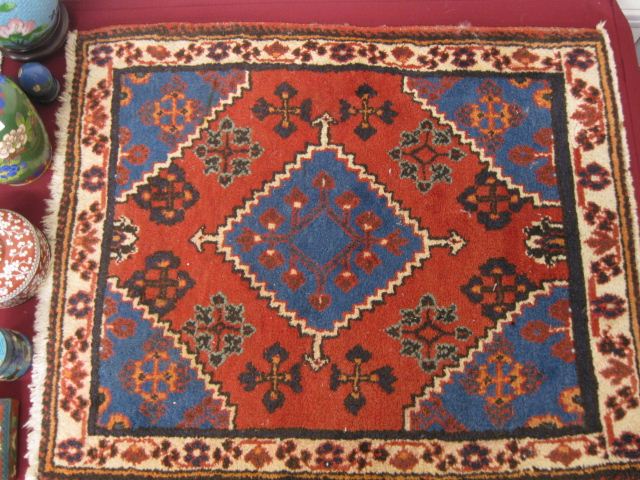 Hamadan Persian Handmade Mat geometrics 14d8ae