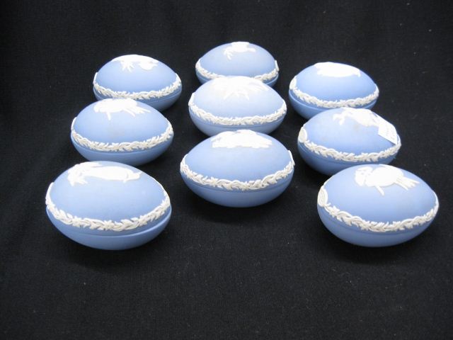 9 Wedgwood Blue Jasperware Egg