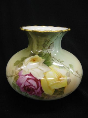 Limoges Handpainted Porcelain Vase 14d8d8