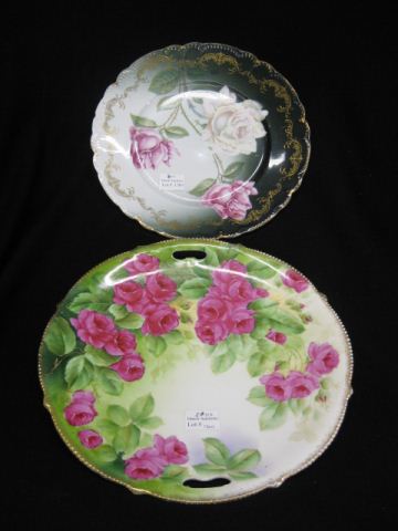 2 pcs. Floral China;Bavarian hand-painted