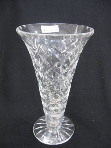 Cut Crystal Vase trumpet shape diamond