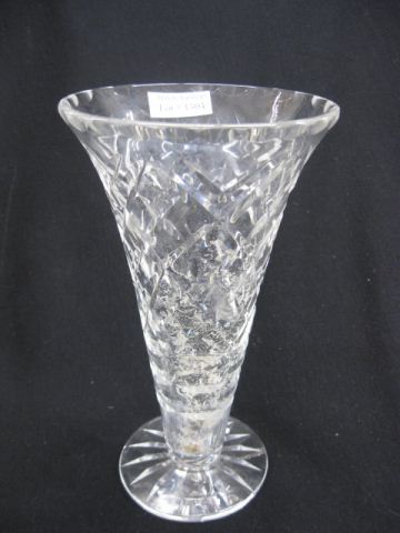 Cut Crystal Vase trumpet shape 14d8e6