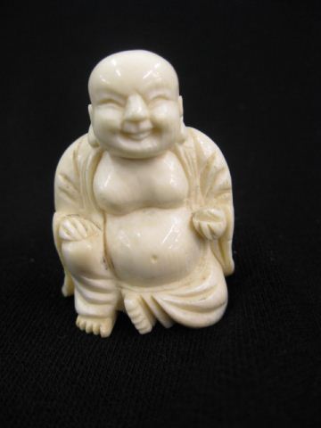 Carved Ivory Figurine of a Buddha