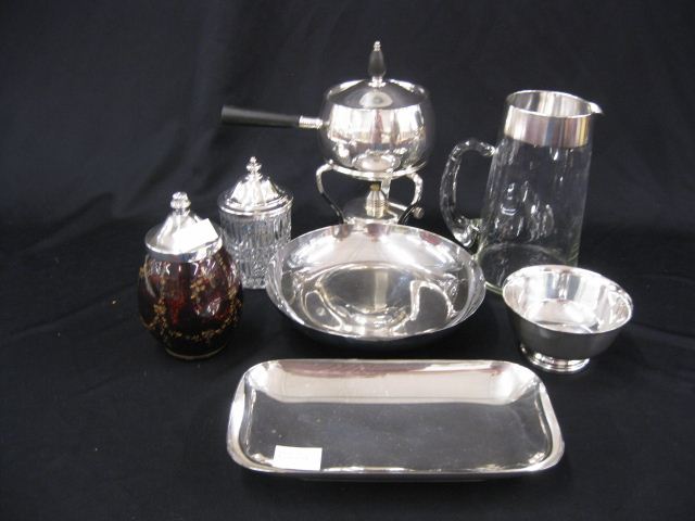 7 pcs. Silverplate Items;pitcher with