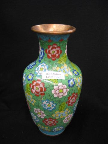 Chinese Cloisonne Vase overall floral