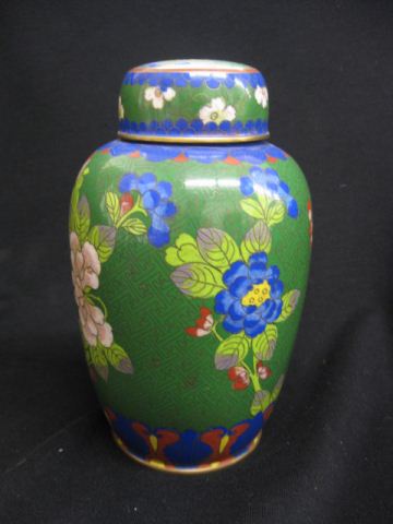 Chinese Cloisonne Urn rich floral 14d910