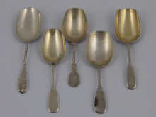 Russian silver. A group of five