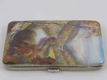 A ladys silver cigarette case with
