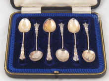 A set of six late Victorian silver teaspoons