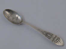 A silver spoon by Tiffany & Co. commemorating