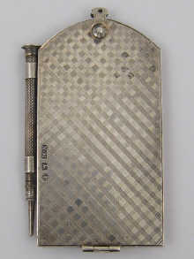 A Victorian silver aide memoire with
