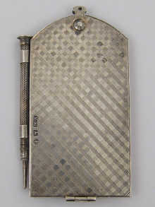 A Victorian silver aide memoire