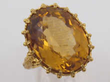 A 9 ct gold citrine ring the oval 14d96a