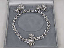 A diamante necklace and earrings set