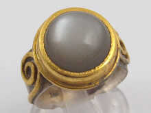 A hallmarked silver ring set with a