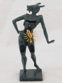 A bronze figure with animal head 14d9b5