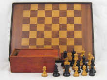 A box wood weighted chess set with