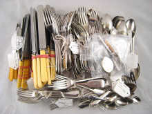 A large quantity of silver plated flatware