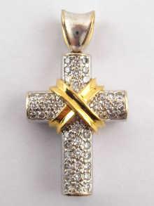 An 18 carat white and yellow gold