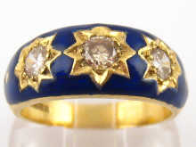 An 18 carat gold diamond and enamel 14da62