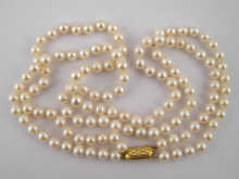 A two row cultured pearl necklace