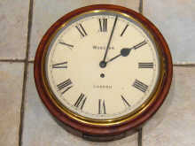 A mahogany cased wall clock with eight