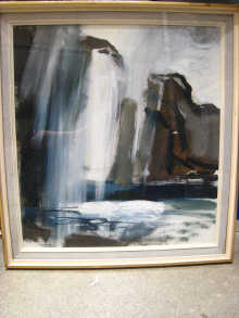 An oil on canvas Cliff Light signed