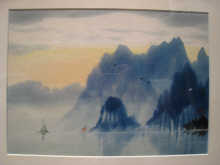 A pair of Chinese watercolours