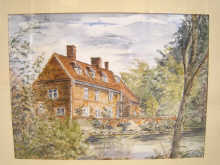 A watercolour Flatford Mill signed