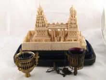 An Indian balsa wood model of a temple