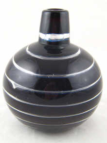 A heavy globular vase with stubby