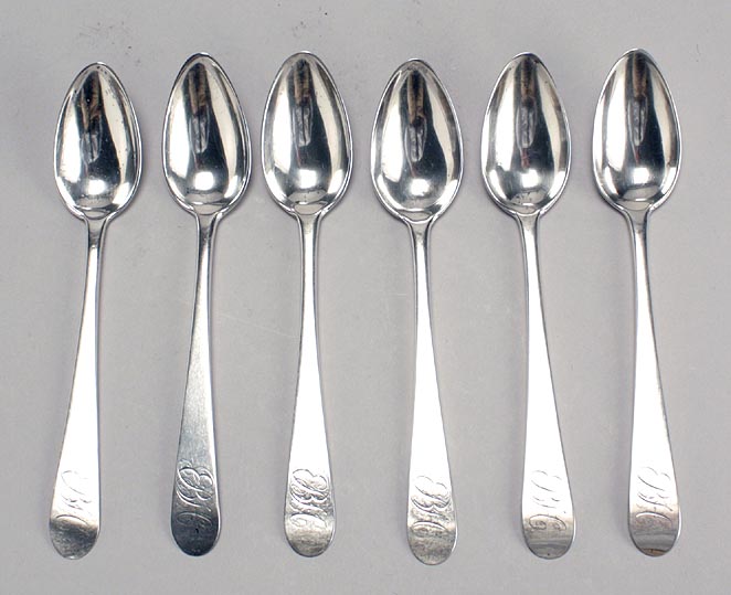 SIX AMERICAN SILVER SPOONSWith 14db2c