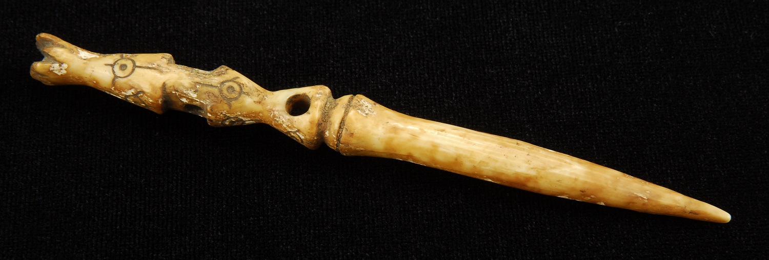 RARE INUIT CARVED BODKIN OR AWL19th 14db94