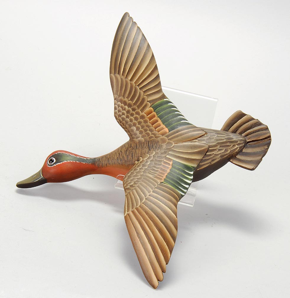 HALF-SIZE GREEN WING TEAL DRAKEBy Jerome