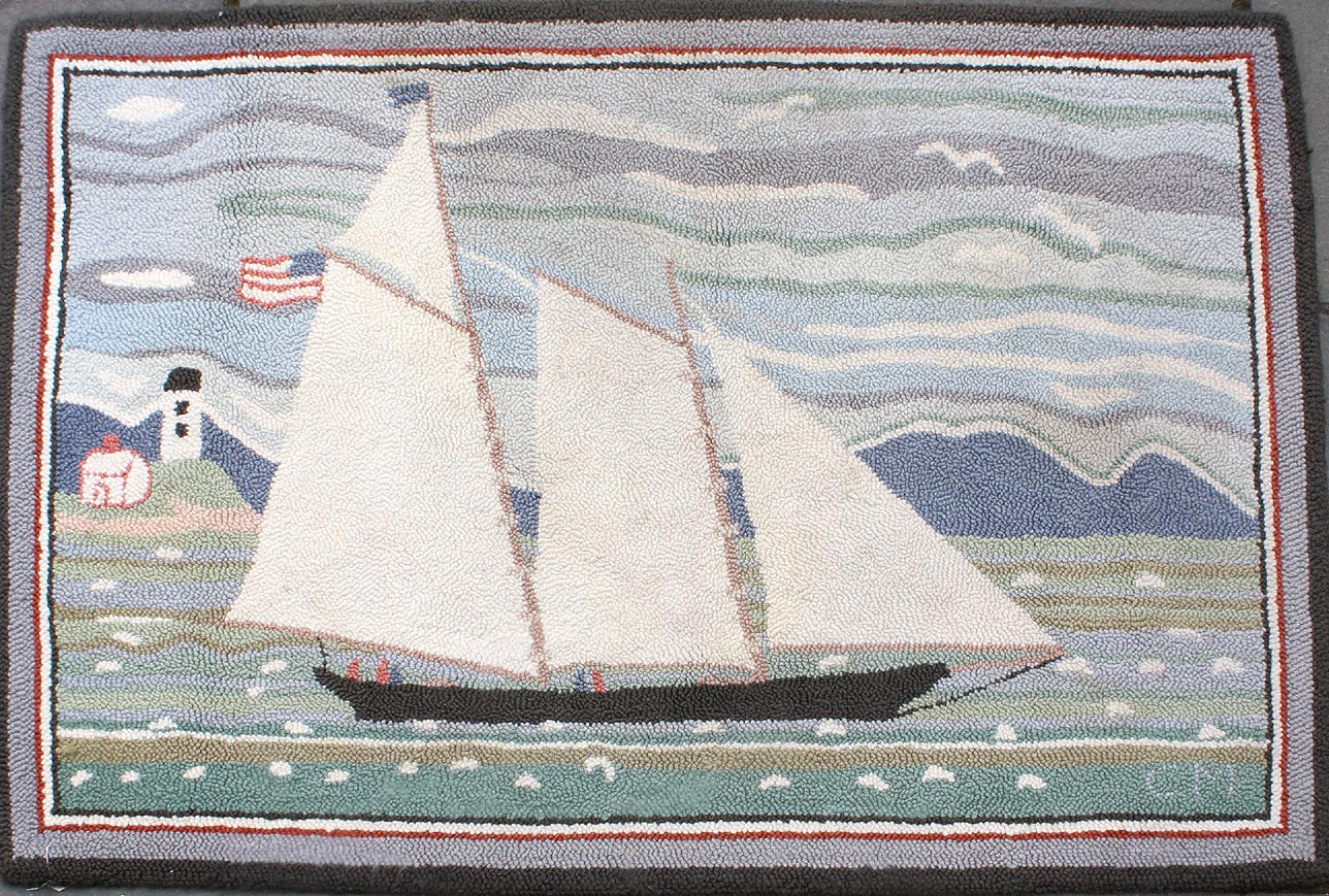 HOOKED RUG BY CYNTHIA MCADOONorth