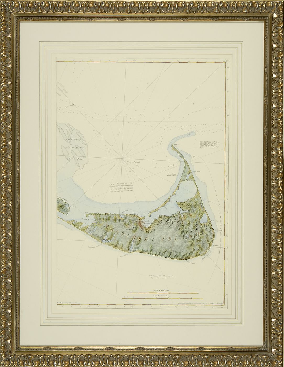 FRAMED REPRODUCTION NAUTICAL CHART 14dc2e