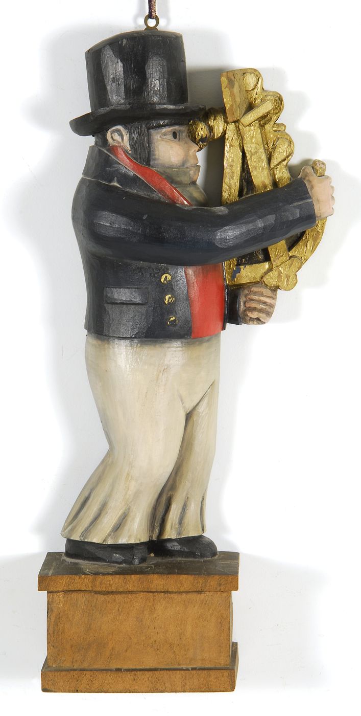 PAINTED WOODEN FIGURE OF THE LITTLE