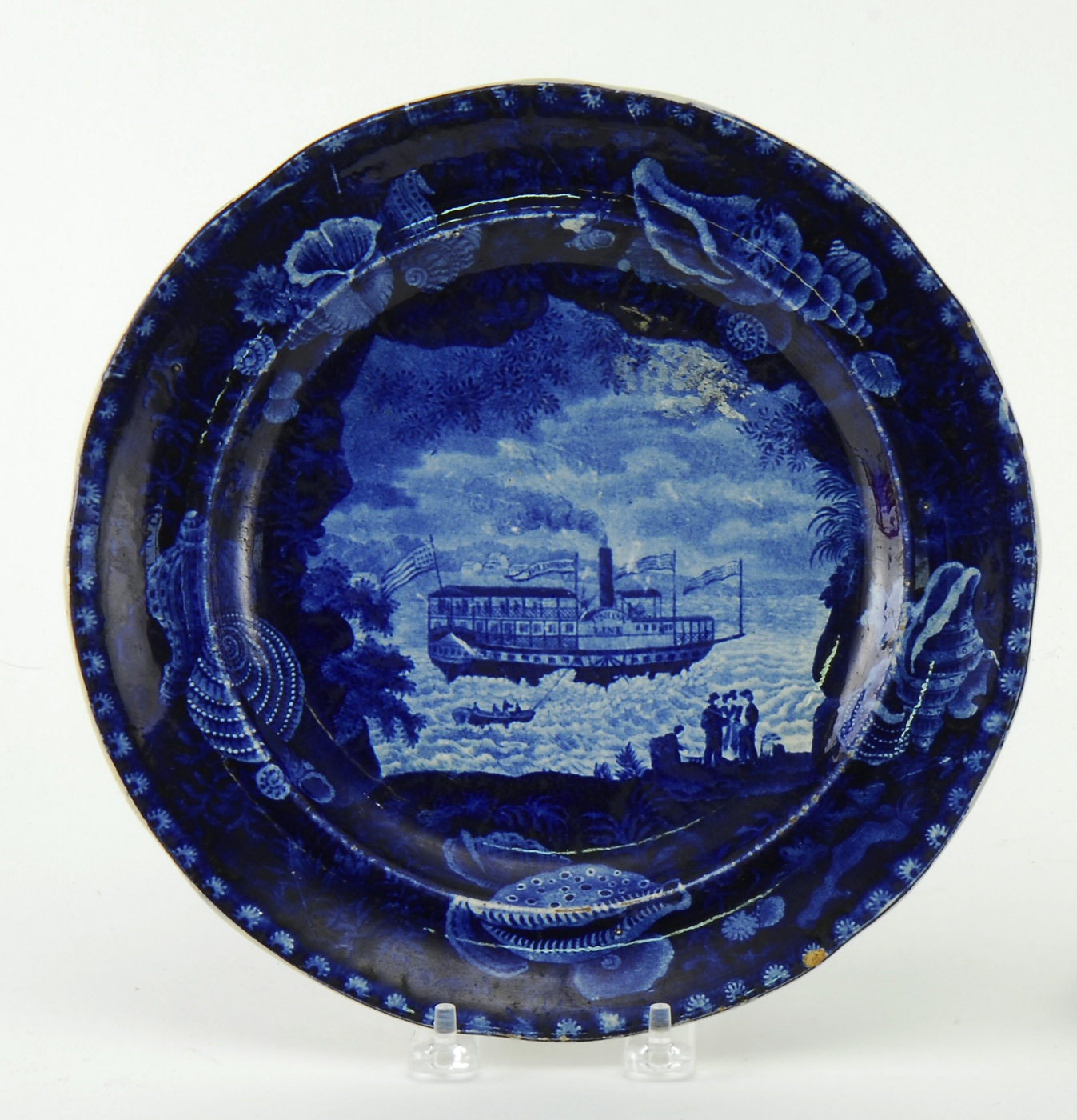 BLUE AND WHITE HISTORICAL STAFFORDSHIRE 14dc6b
