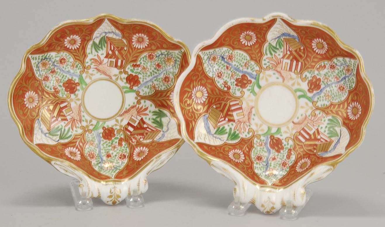 PAIR OF ENGLISH POLYCHROME AND