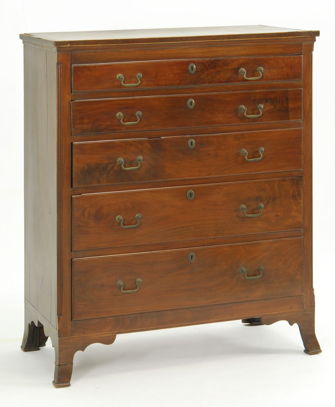 ANTIQUE AMERICAN FIVE-DRAWER CHESTCirca