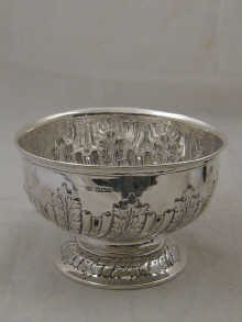 A late Victorian silver rosebowl