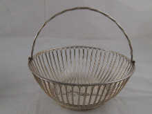 An Old Sheffield plate wirework circular