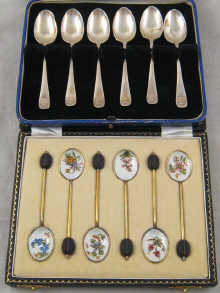A set of six coffee bean spoons with
