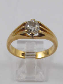 A single stone diamond gent's gypsy